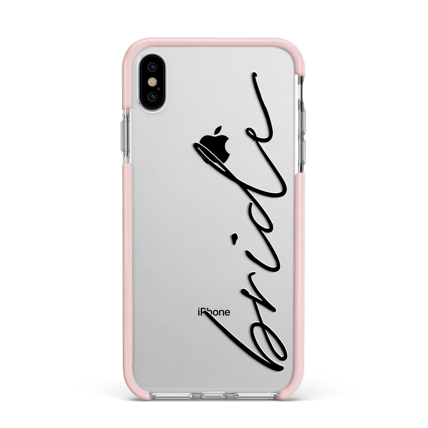 The Bride Apple iPhone Xs Max Impact Case Pink Edge on Silver Phone