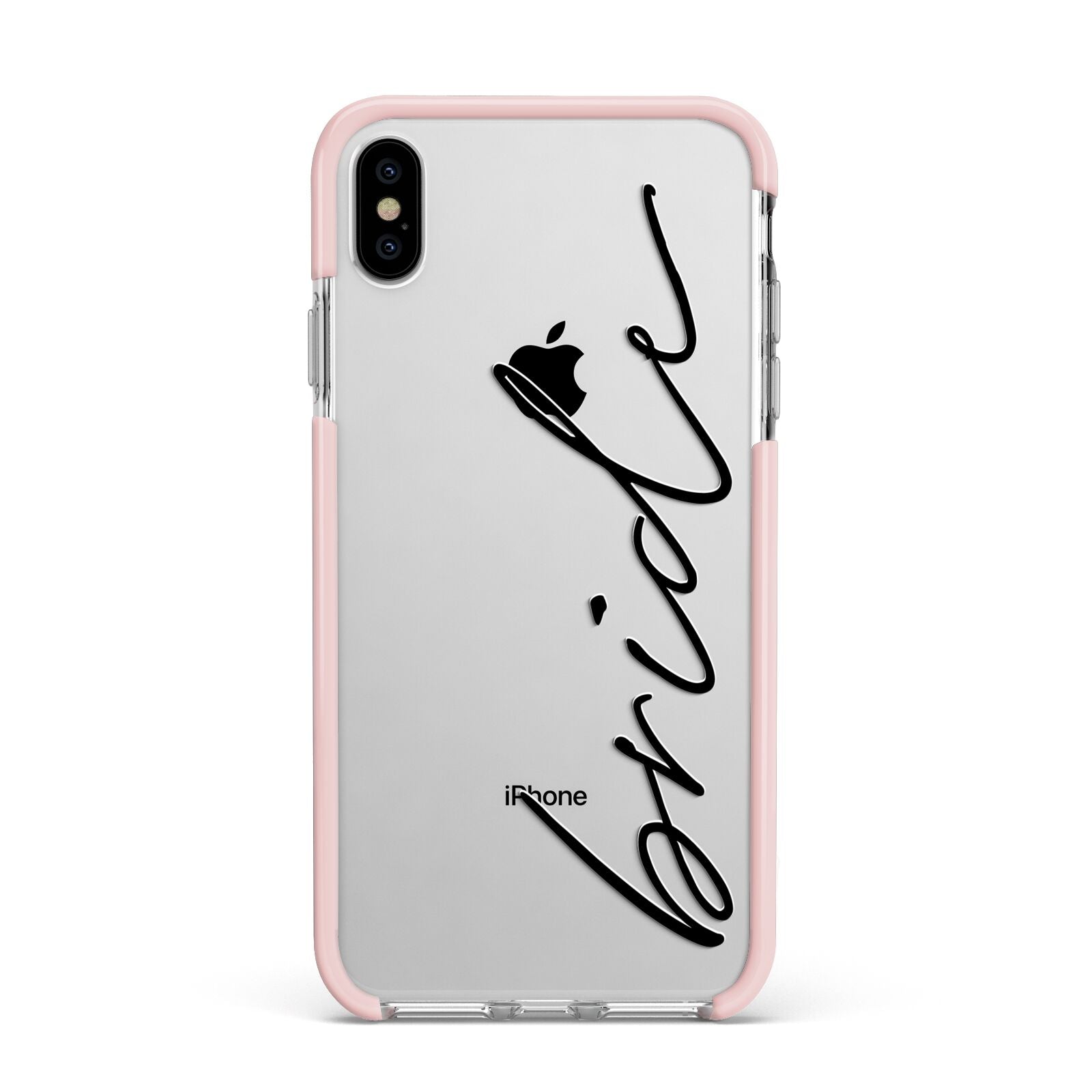 The Bride Apple iPhone Xs Max Impact Case Pink Edge on Silver Phone