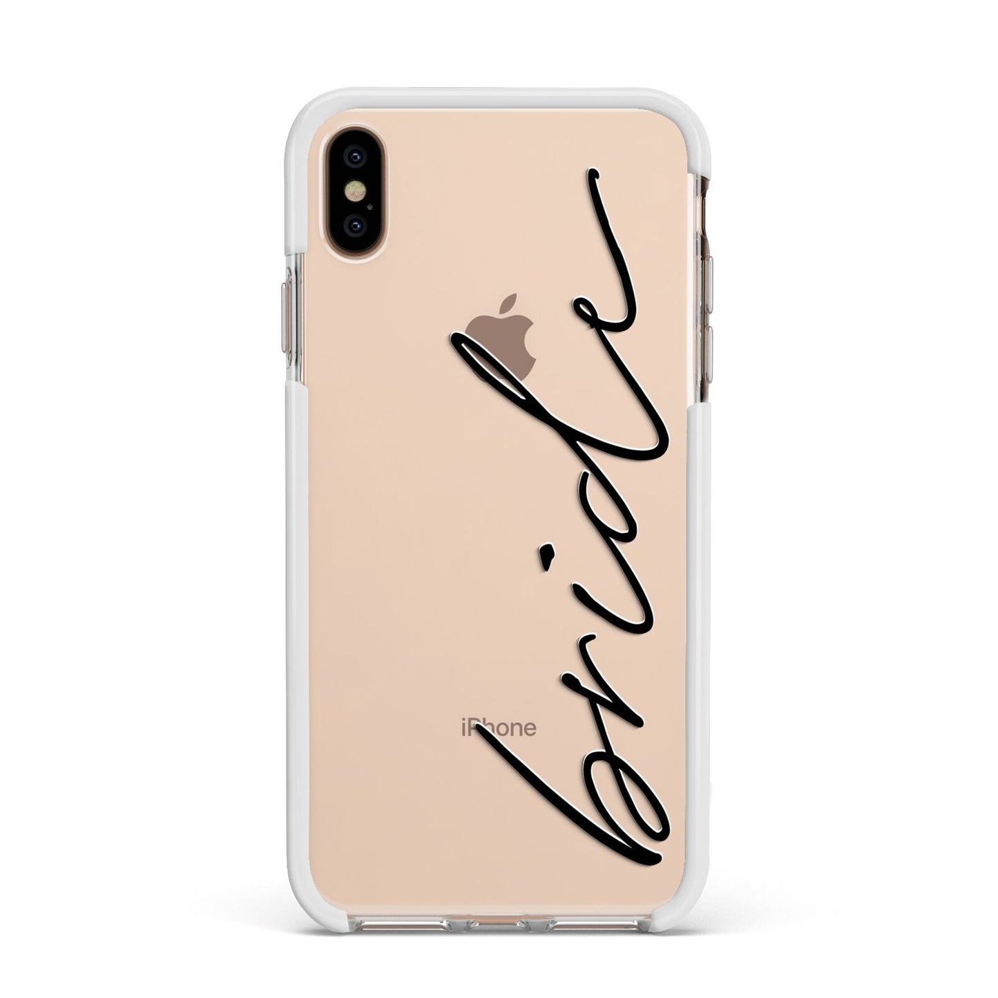 The Bride Apple iPhone Xs Max Impact Case White Edge on Gold Phone