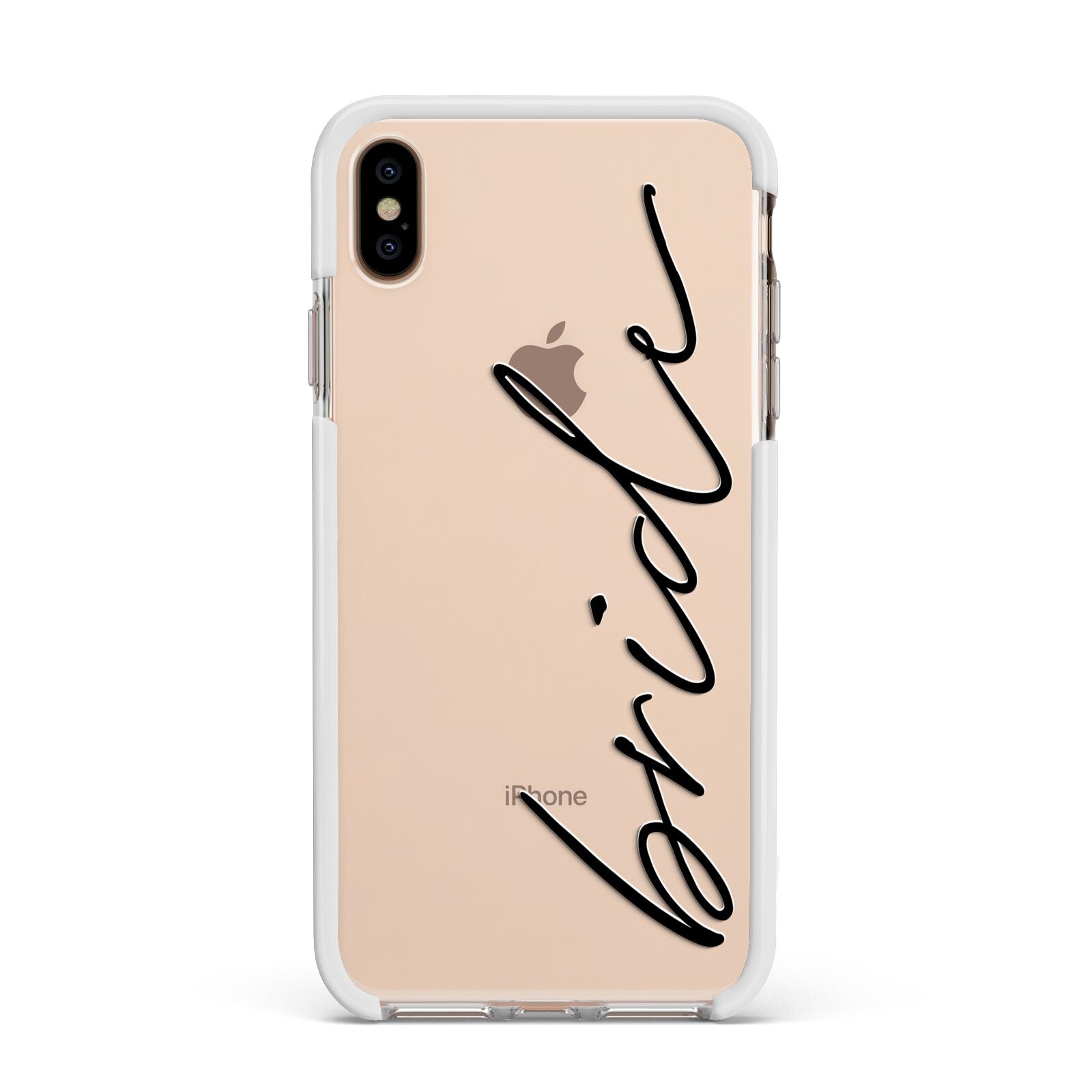 The Bride Apple iPhone Xs Max Impact Case White Edge on Gold Phone