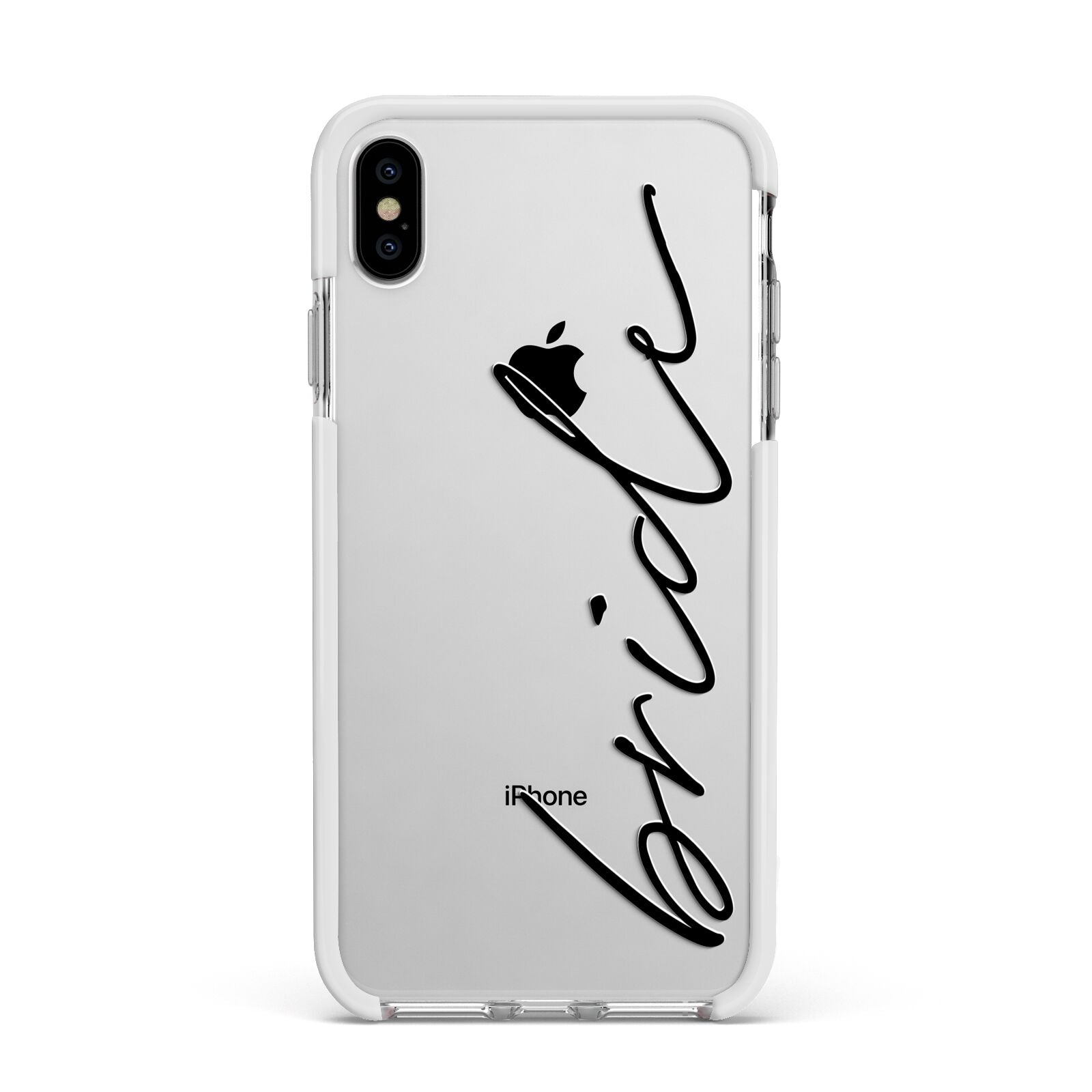 The Bride Apple iPhone Xs Max Impact Case White Edge on Silver Phone