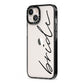 The Bride iPhone 13 Black Impact Case Side Angle on Silver phone