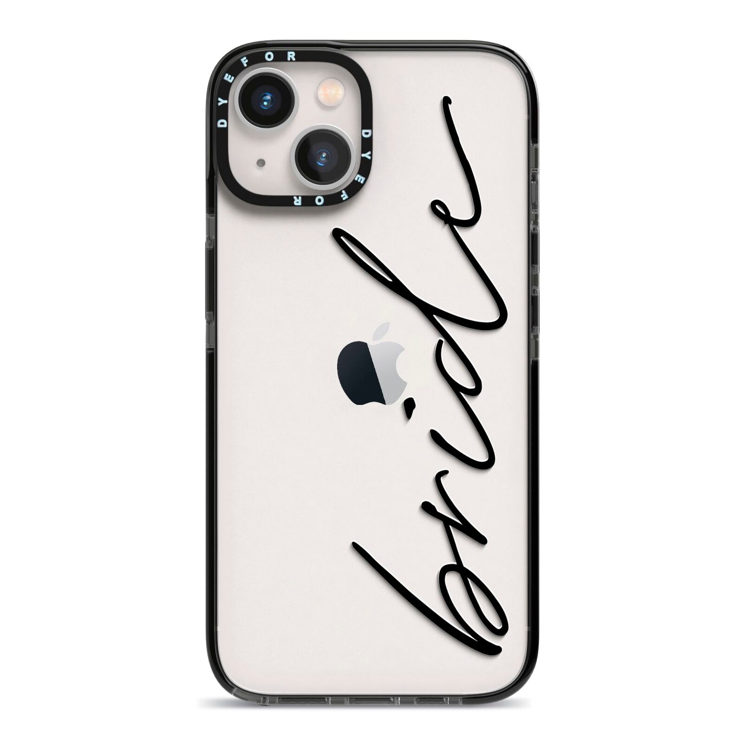 The Bride iPhone 13 Black Impact Case on Silver phone