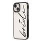 The Bride iPhone 14 Black Impact Case Side Angle on Silver phone