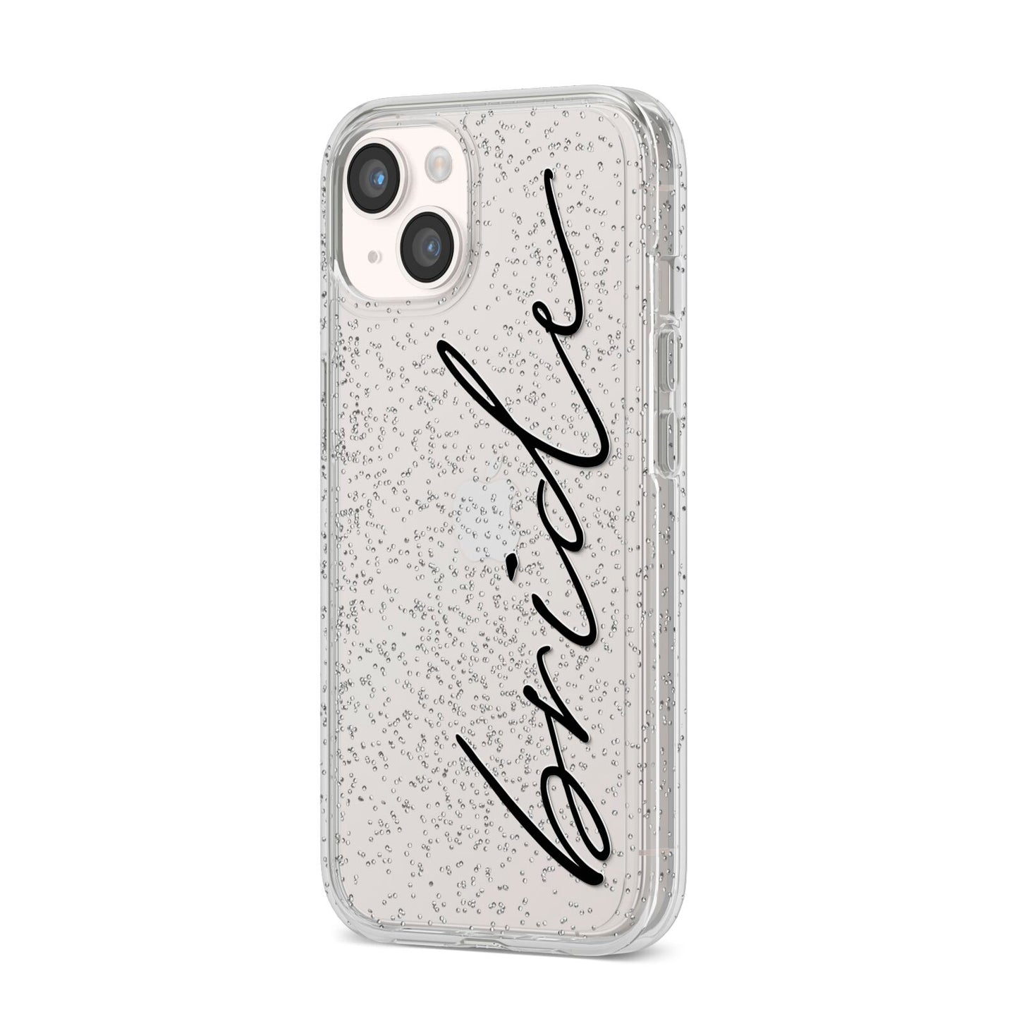 The Bride iPhone 14 Glitter Tough Case Starlight Angled Image