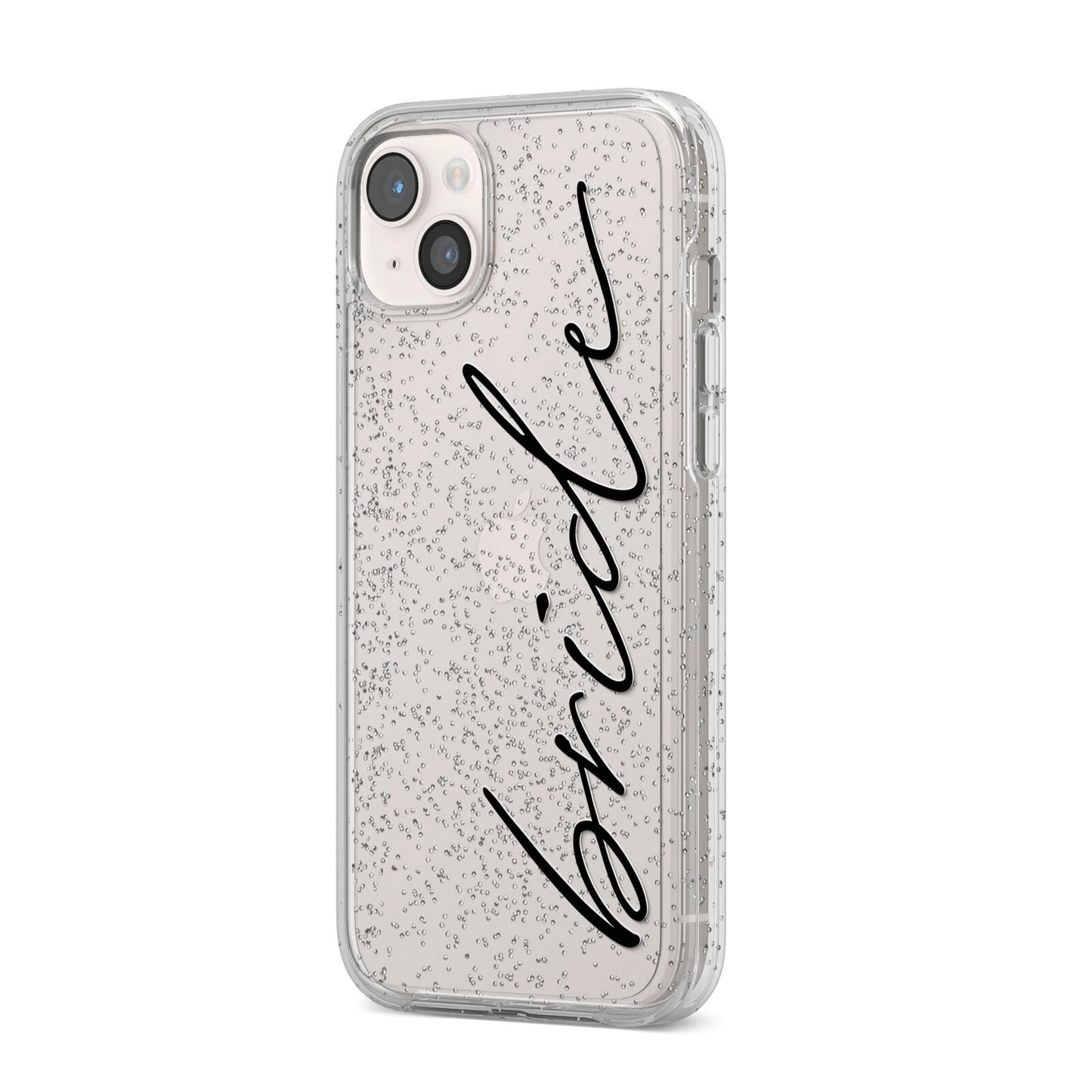 The Bride iPhone 14 Plus Glitter Tough Case Starlight Angled Image