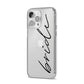 The Bride iPhone 14 Pro Max Clear Tough Case Silver Angled Image