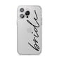 The Bride iPhone 14 Pro Max Clear Tough Case Silver