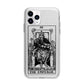 The Emperor Monochrome Tarot Card Apple iPhone 11 Pro in Silver with Bumper Case