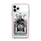 The Emperor Monochrome Tarot Card Apple iPhone 11 Pro in Silver with Pink Impact Case
