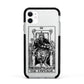 The Emperor Monochrome Tarot Card Apple iPhone 11 in White with Black Impact Case