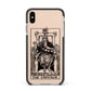 The Emperor Monochrome Tarot Card Apple iPhone Xs Max Impact Case Black Edge on Gold Phone