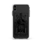 The Emperor Monochrome Tarot Card Apple iPhone Xs Max Impact Case White Edge on Black Phone