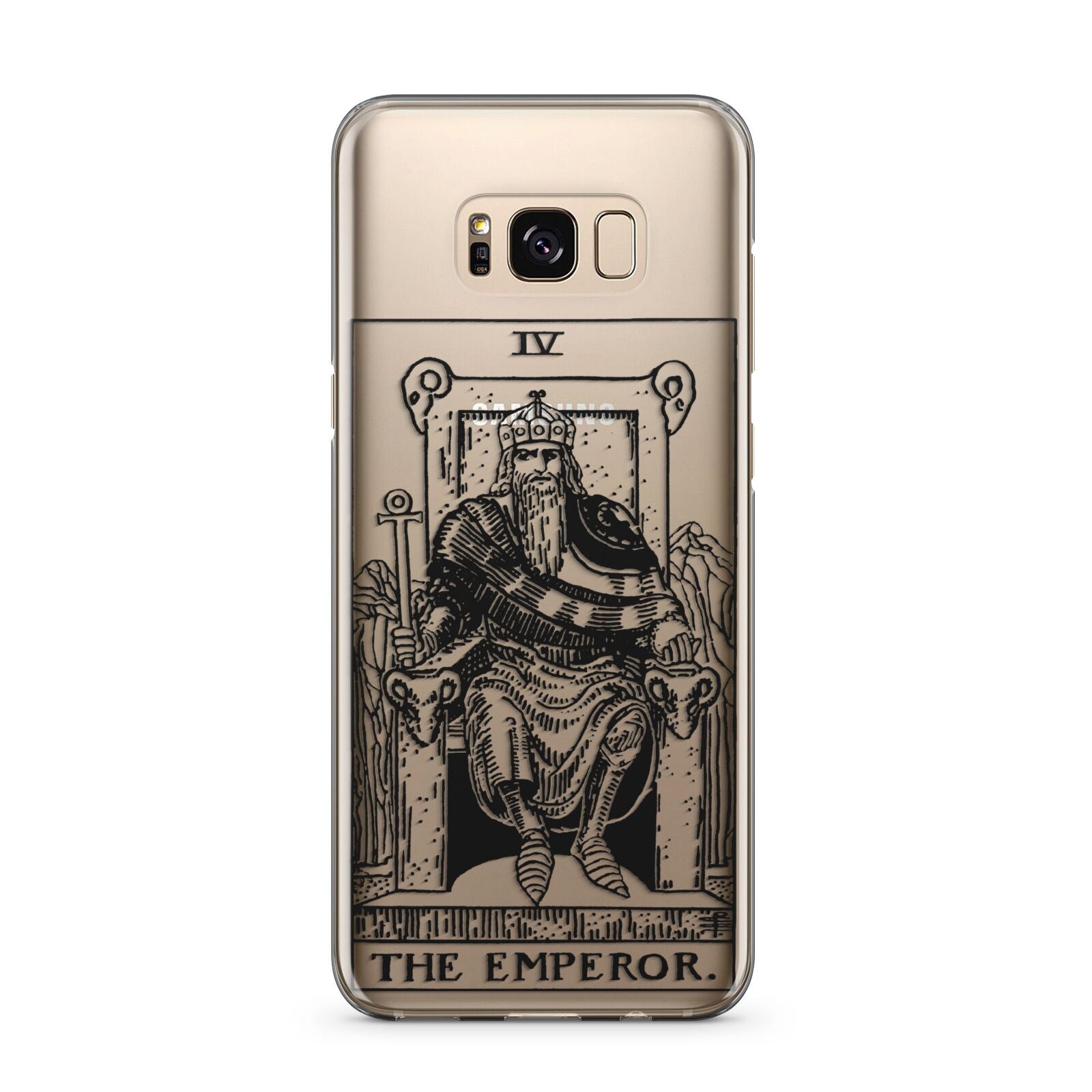 The Emperor Monochrome Tarot Card Samsung Galaxy S8 Plus Case