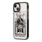 The Emperor Monochrome Tarot Card iPhone 13 Black Impact Case Side Angle on Silver phone