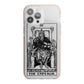 The Emperor Monochrome Tarot Card iPhone 13 Pro Max TPU Impact Case with Pink Edges