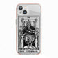 The Emperor Monochrome Tarot Card iPhone 13 TPU Impact Case with Pink Edges