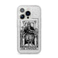 The Emperor Monochrome Tarot Card iPhone 14 Pro Glitter Tough Case Silver
