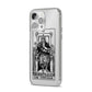 The Emperor Monochrome Tarot Card iPhone 14 Pro Max Clear Tough Case Silver Angled Image