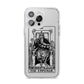 The Emperor Monochrome Tarot Card iPhone 14 Pro Max Clear Tough Case Silver