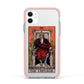 The Emperor Tarot Card Apple iPhone 11 in White with Pink Impact Case