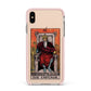 The Emperor Tarot Card Apple iPhone Xs Max Impact Case Pink Edge on Gold Phone