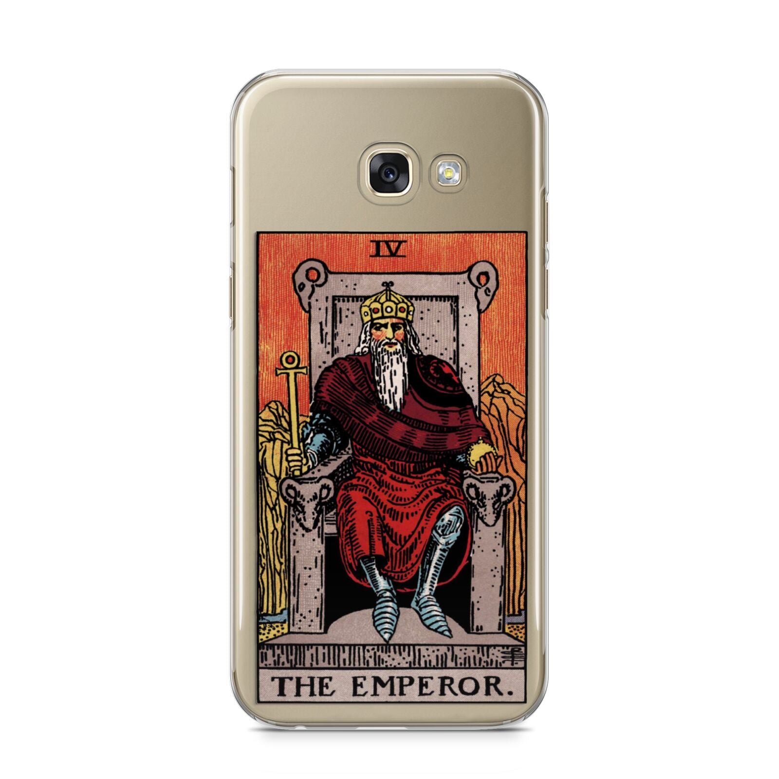 The Emperor Tarot Card Samsung Galaxy A5 2017 Case on gold phone