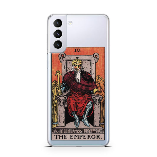 The Emperor Tarot Card Samsung S21 Plus Phone Case