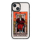 The Emperor Tarot Card iPhone 13 Black Impact Case on Silver phone