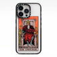 The Emperor Tarot Card iPhone 13 Pro Black Impact Case on Silver phone