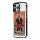 The Emperor Tarot Card iPhone 13 Pro Max Black Impact Case Side Angle on Silver phone