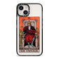 The Emperor Tarot Card iPhone 14 Black Impact Case on Silver phone