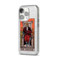 The Emperor Tarot Card iPhone 14 Pro Glitter Tough Case Silver Angled Image