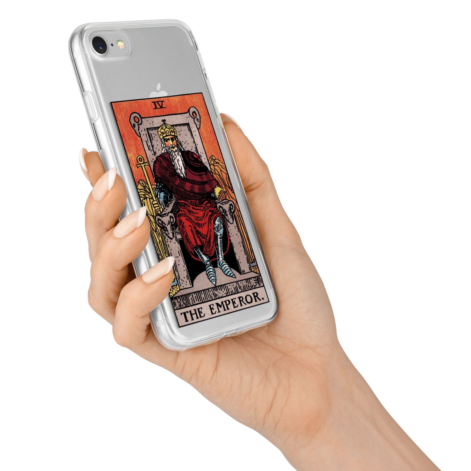 The Emperor Tarot Card iPhone 7 Bumper Case on Silver iPhone Alternative Image