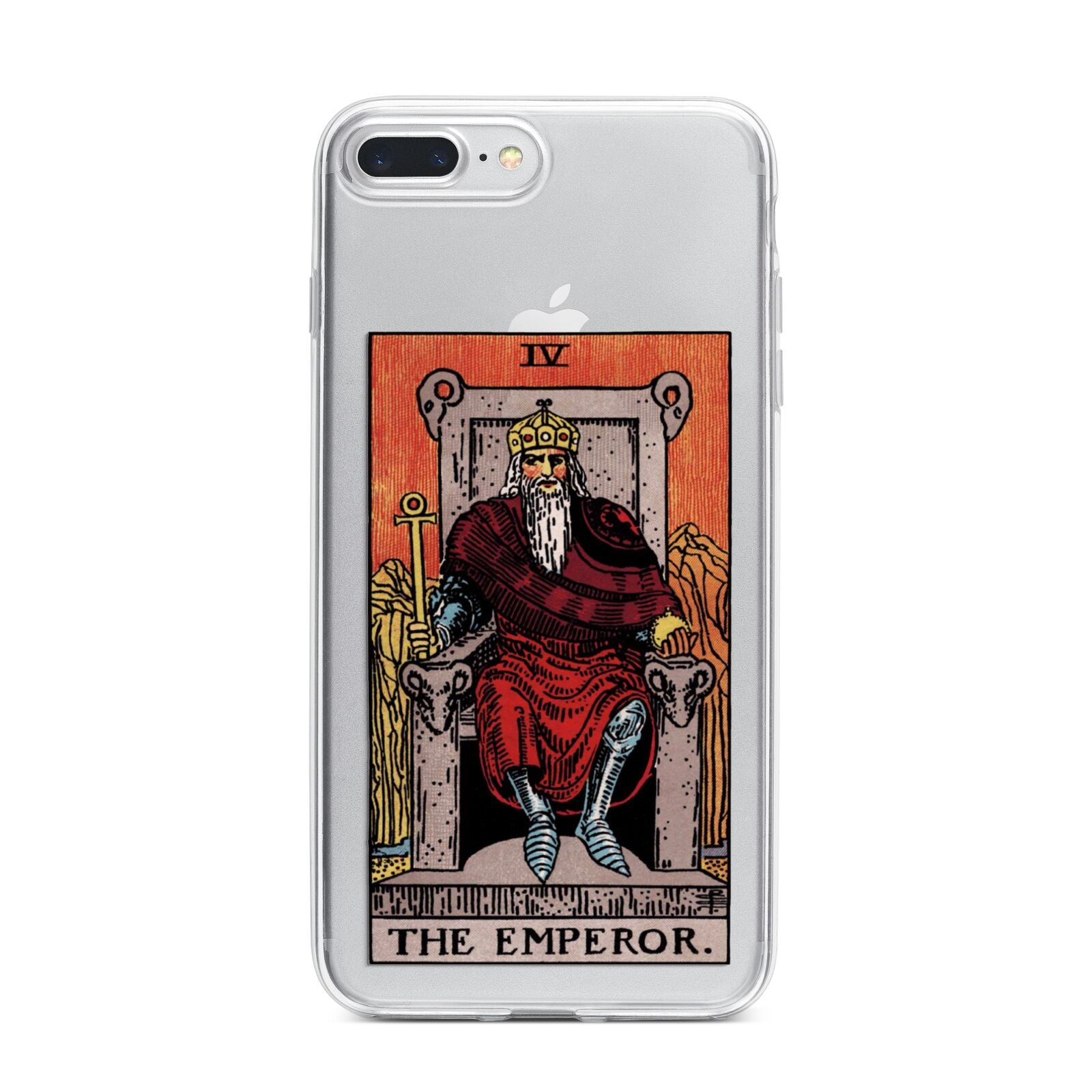 The Emperor Tarot Card iPhone 7 Plus Bumper Case on Silver iPhone
