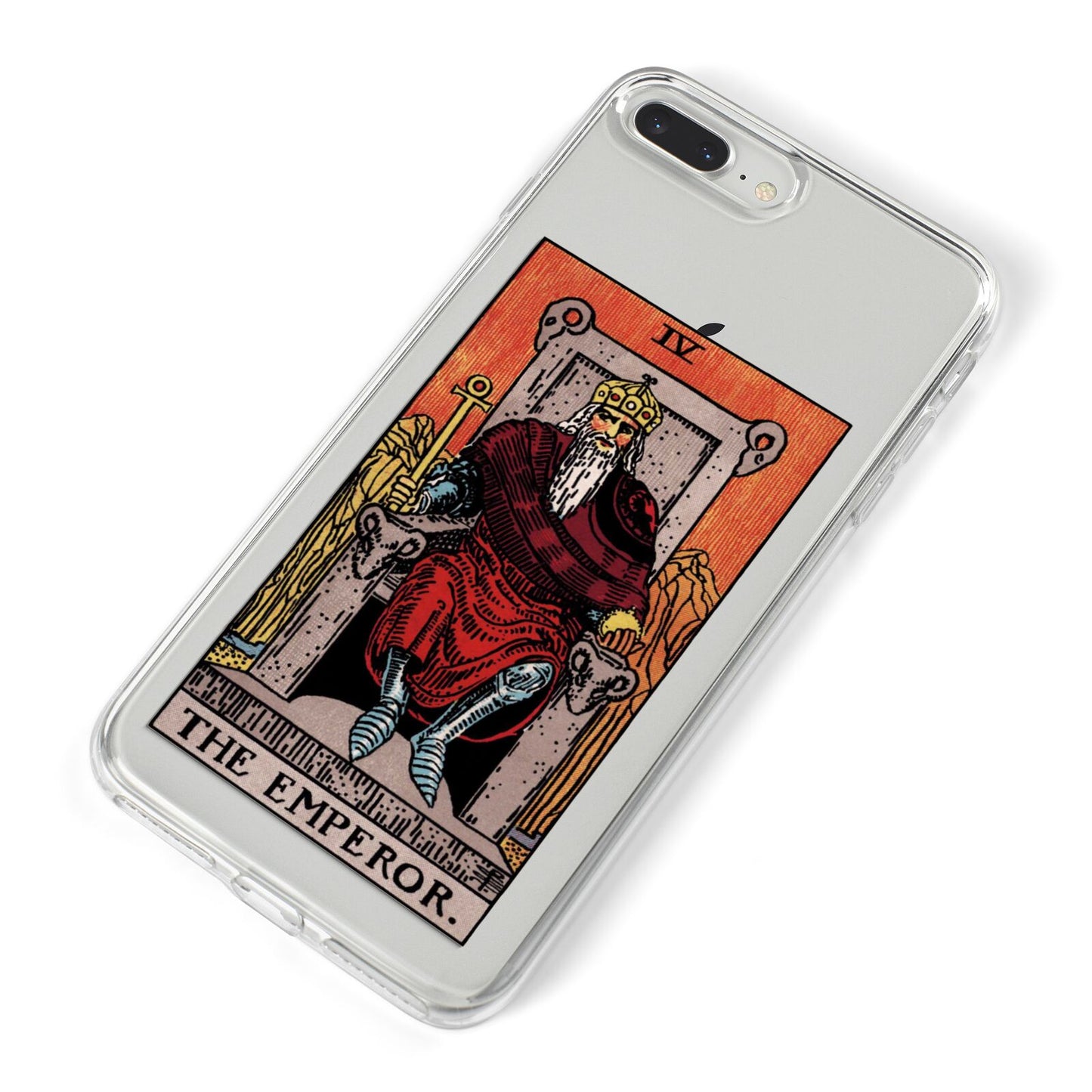 The Emperor Tarot Card iPhone 8 Plus Bumper Case on Silver iPhone Alternative Image