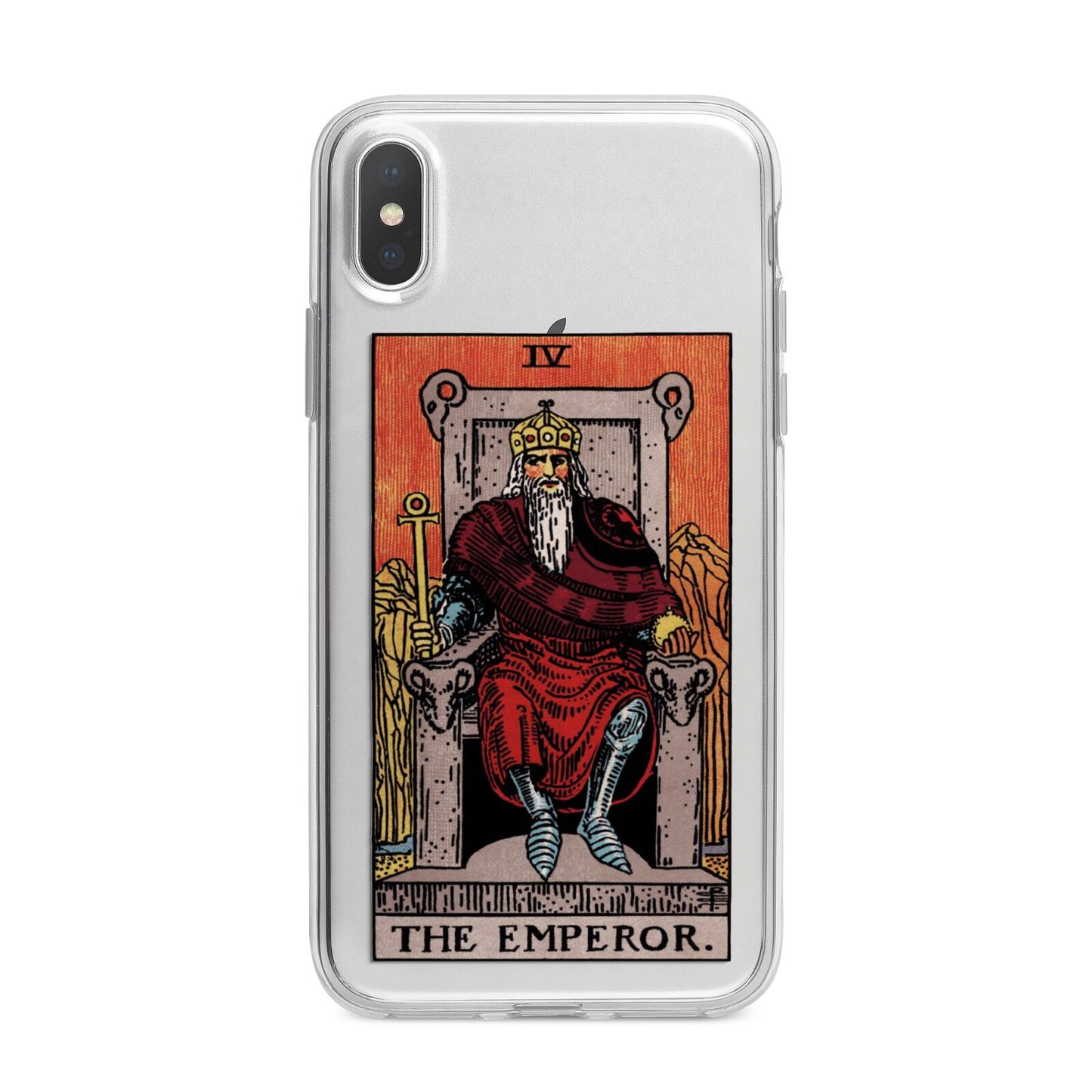 The Emperor Tarot Card iPhone X Bumper Case on Silver iPhone Alternative Image 1