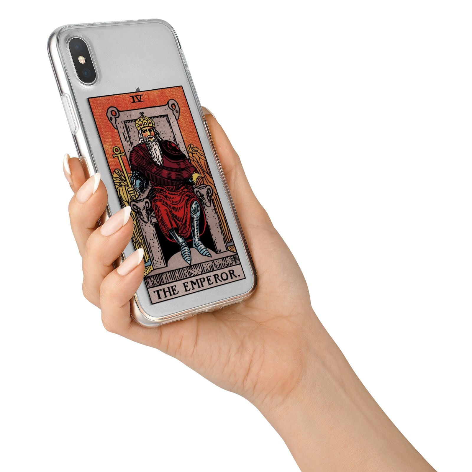 The Emperor Tarot Card iPhone X Bumper Case on Silver iPhone Alternative Image 2