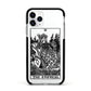 The Empress Monochrome Tarot Card Apple iPhone 11 Pro in Silver with Black Impact Case