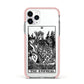 The Empress Monochrome Tarot Card Apple iPhone 11 Pro in Silver with Pink Impact Case
