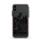 The Empress Monochrome Tarot Card Apple iPhone Xs Impact Case Pink Edge on Black Phone