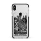 The Empress Monochrome Tarot Card Apple iPhone Xs Max Impact Case Black Edge on Silver Phone