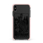 The Empress Monochrome Tarot Card Apple iPhone Xs Max Impact Case Pink Edge on Black Phone