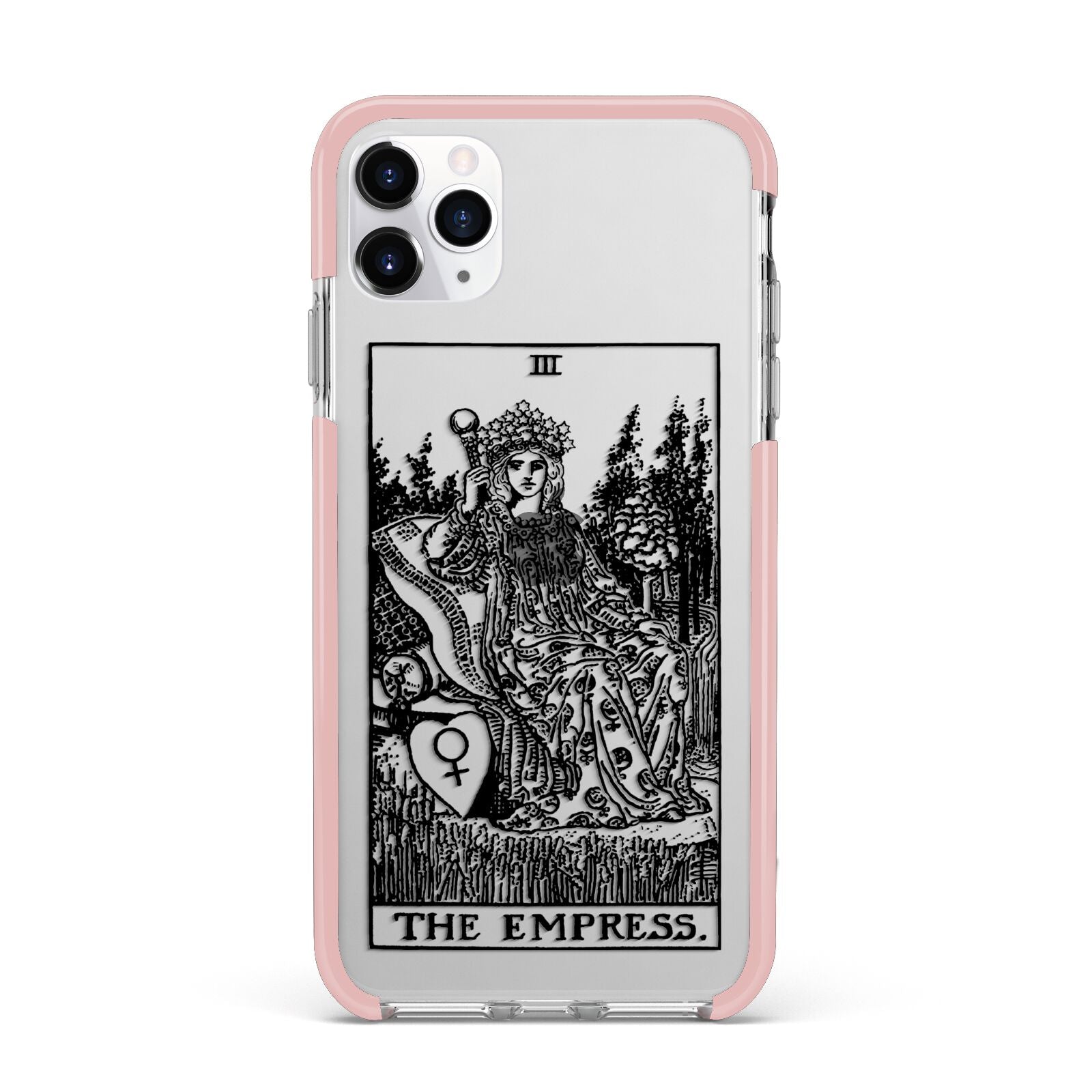 The Empress Monochrome Tarot Card iPhone 11 Pro Max Impact Pink Edge Case