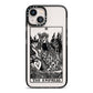 The Empress Monochrome Tarot Card iPhone 13 Black Impact Case on Silver phone