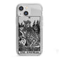 The Empress Monochrome Tarot Card iPhone 13 Mini TPU Impact Case with White Edges