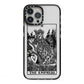The Empress Monochrome Tarot Card iPhone 13 Pro Max Black Impact Case on Silver phone