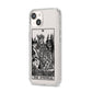 The Empress Monochrome Tarot Card iPhone 14 Clear Tough Case Starlight Angled Image