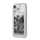 The Empress Monochrome Tarot Card iPhone 14 Pro Max Clear Tough Case Silver Angled Image