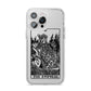 The Empress Monochrome Tarot Card iPhone 14 Pro Max Clear Tough Case Silver